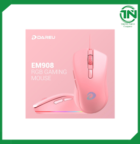 Chuột Dare-U EM908 Queen Pink RGB Gaming (Hồng)