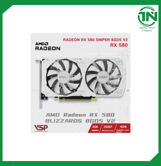 VGA UNIKA RADEON RX 580 SNIPER 8GD5 V2 White